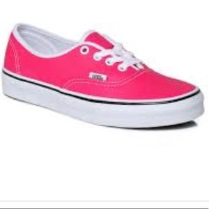 vans pink tennis shoes